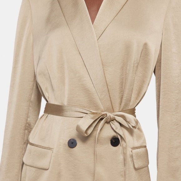 Chic Beige Double-Breasted Blazer - Picture 2 of 5